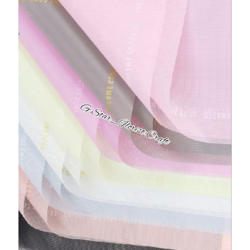 

cellophane Grizzzled dreams come ture kertas Buket motif transparan free packing korean waterproof flower Wrapping paper per lembar