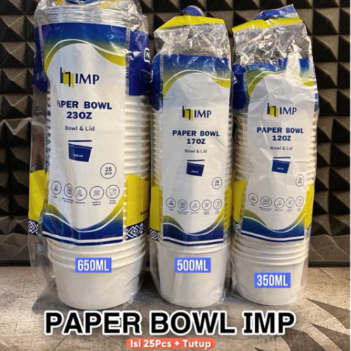 Paper Bowl IMP Putih + Tutup