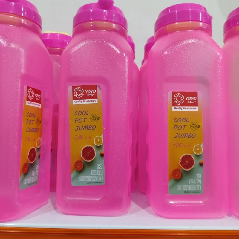 Botol Minum 1800ml / Botol Air Minum Kulkas 1800ml / Botol Minum Yoyo 1,8L / Coolpot Jumbo 1,8L