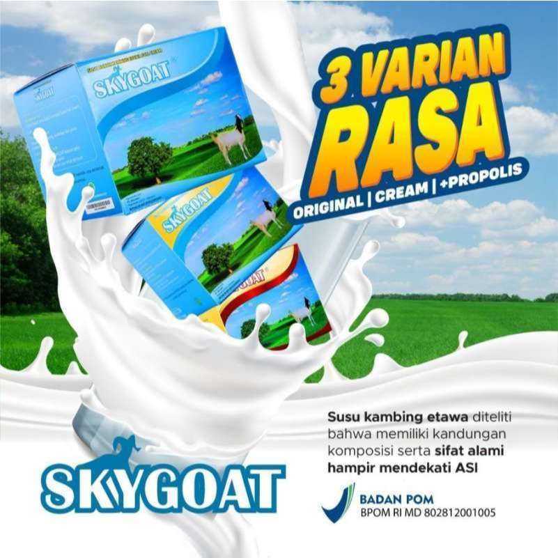 

Susu Kambing Etawa Bubuk 100% Original SKYGOAT 1 Box isi 10 Sachet