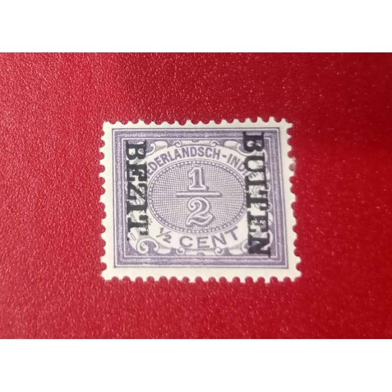 

PRANGKO NED INDIE CT BUITEN BEZIT TERBALIK NOMINAL ½ CENT 1908