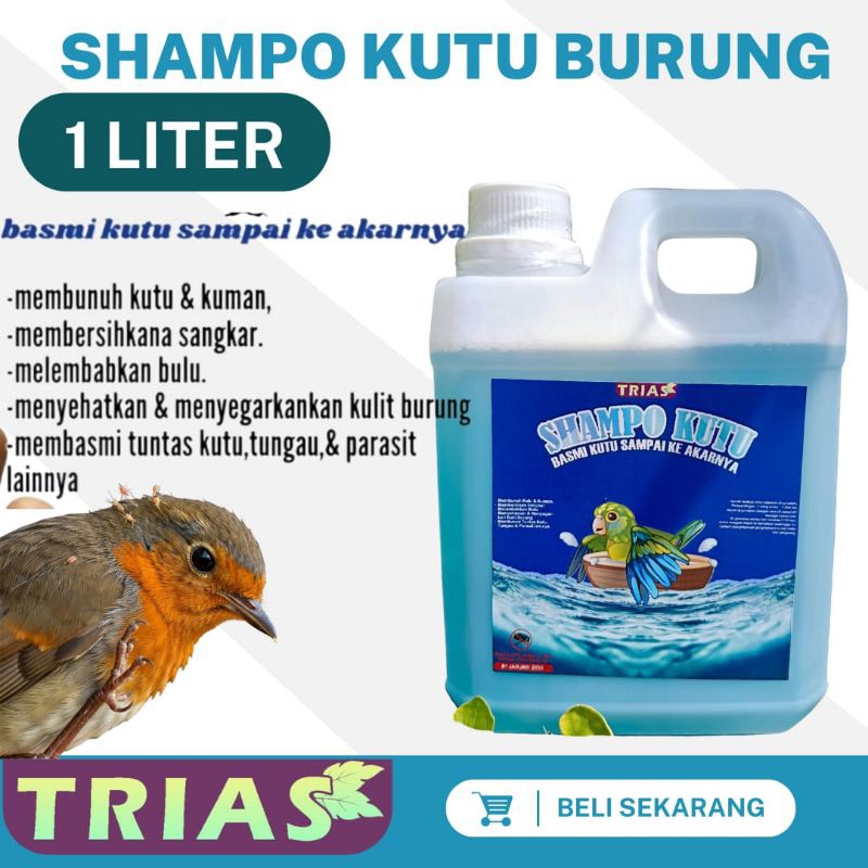 Shampoo burung basmi kutu burung 1 liter/shampo kutu burung/shampo anti kutu burung/sampo anti kutu 