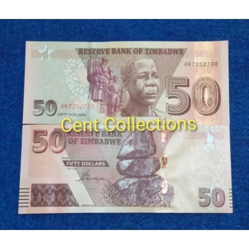 uang asing ZIMBABWE 50 DOLLARS