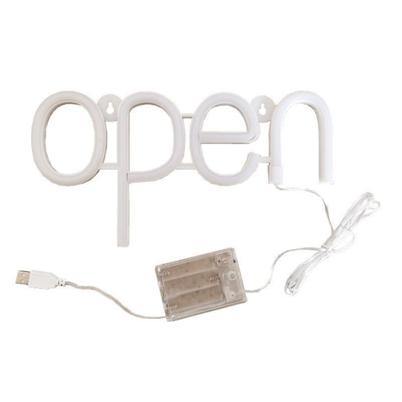 Sign Open LED Tulisan Lampu Yes We Are Open New Untuk Barbershop Toko Cafe