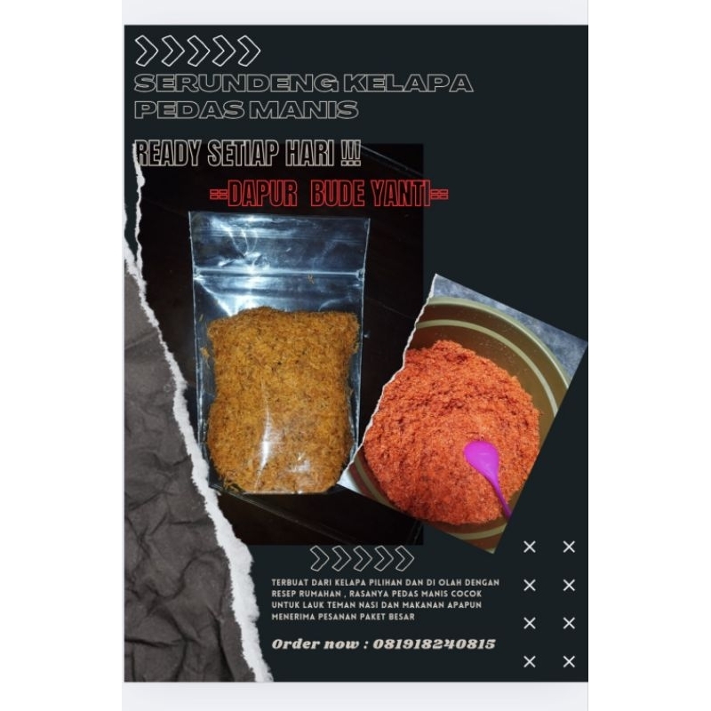 

Serundeng kelapa original pedas manis