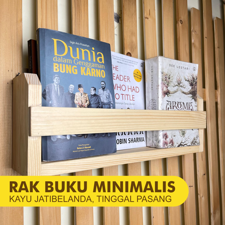 Rak Buku Rak Novel Rak Komik Rak  Kayu Dinding Simple Estetik