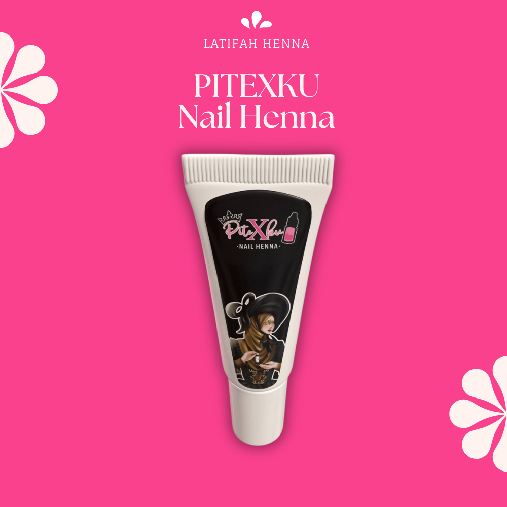 PiteXku Nail Henna Hitam Cat Pewarna Kutek Kuku Muslimah Halal Bisa untuk Sholat