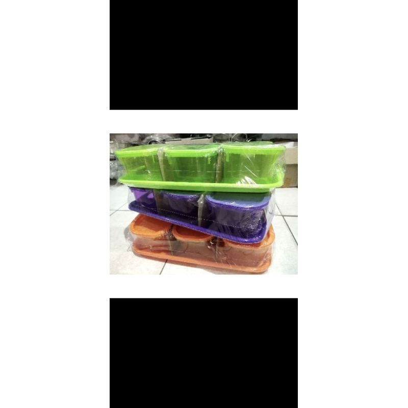 Toples 1 Set Isi 6 + Nampan / Lemony Plast.