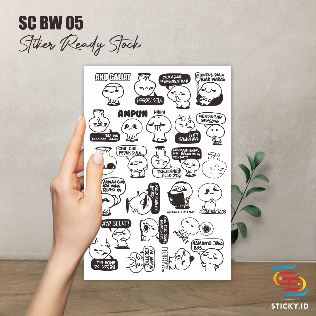 

STIKER VINYL PUTIH MURAH - STIKER CASE MOTIF TAHAN AIR - STIKER CASE READY STOK SC BW 05