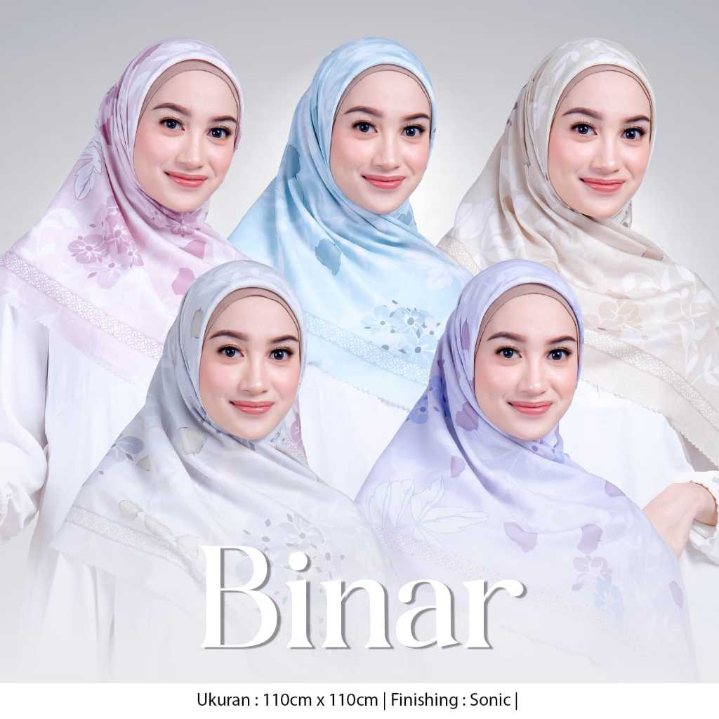 ANSANIA - FORAL BASIC Motif Hijab Segi Empat Laser Cut Ori Ansania