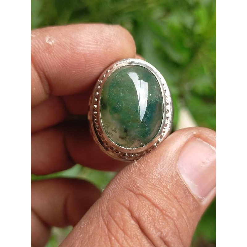 BATU NATURAL HIJAU LUMUT GARUT