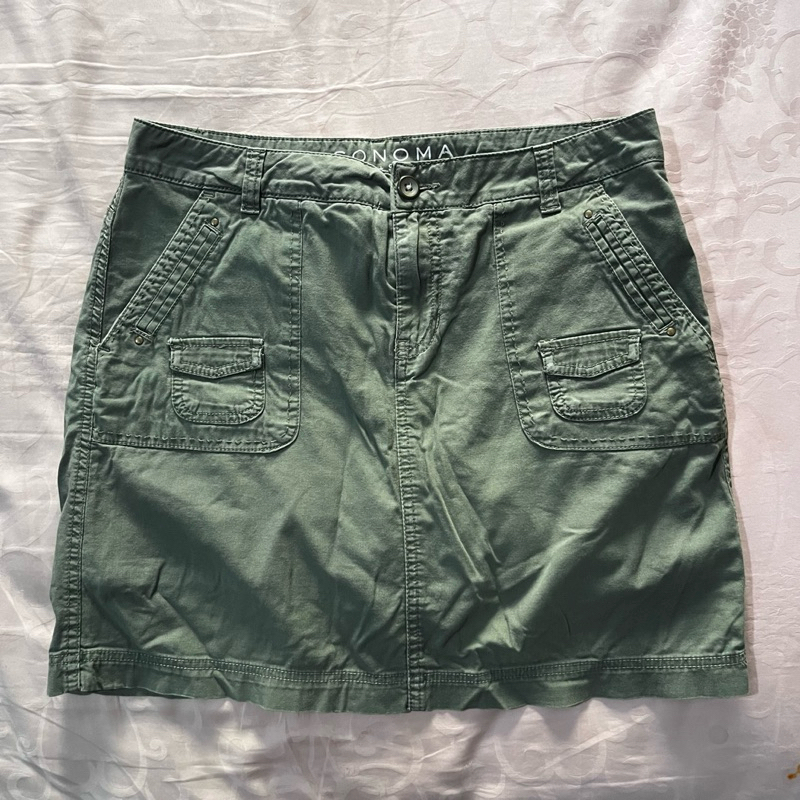 sonoma lifestyle green cargo skirt