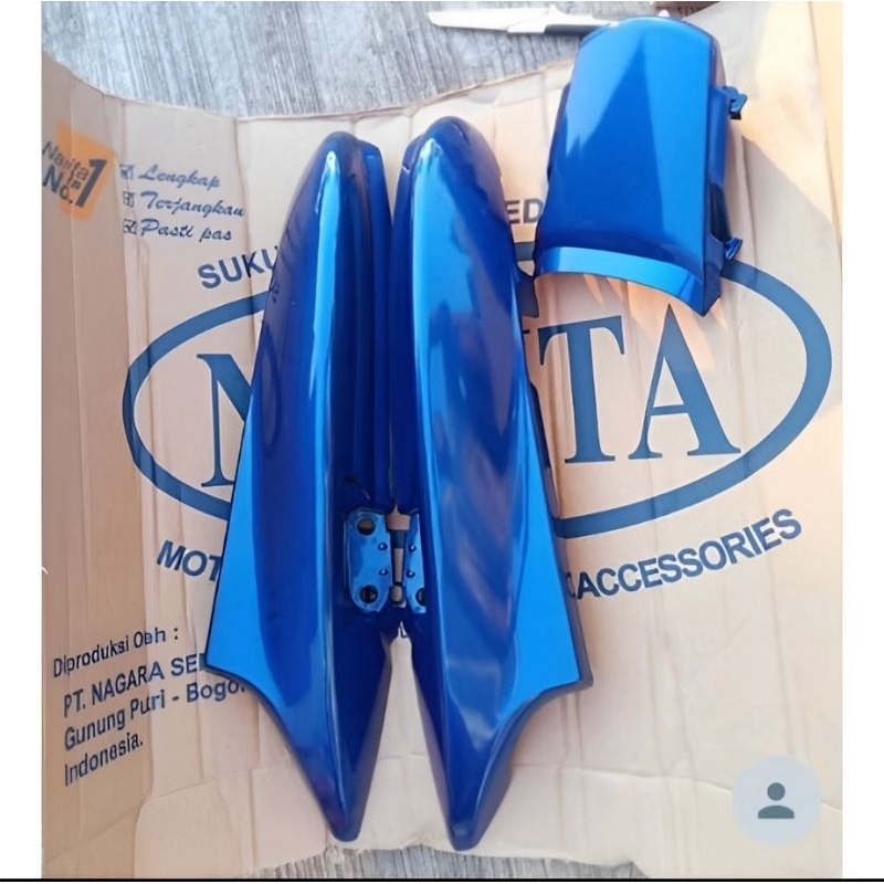 body set kanan kiri megapro lama megapro hiu warna biru seperti gambar