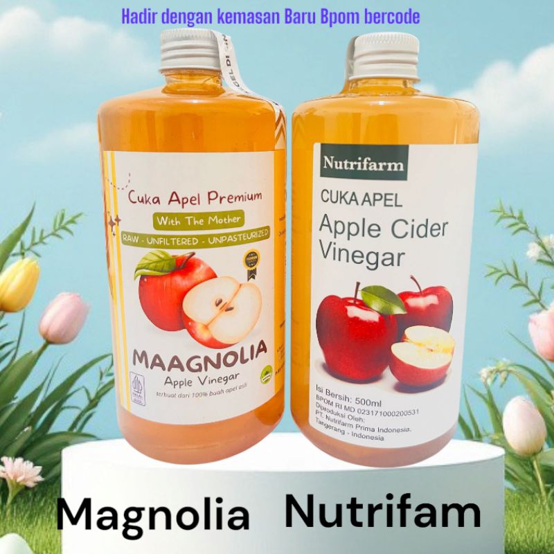 

Cuka Apel Cider Vinegar With Mother | Cuka Nutrifram Ori Bercode || Original 500 Ml