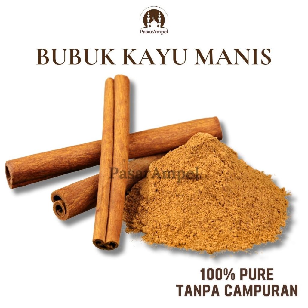 

Kayumanis Bubuk 100GR Grade A Kayu Manis Herbal Tanpa Campuran 100% Asli Rempah Khas Timur Tengah