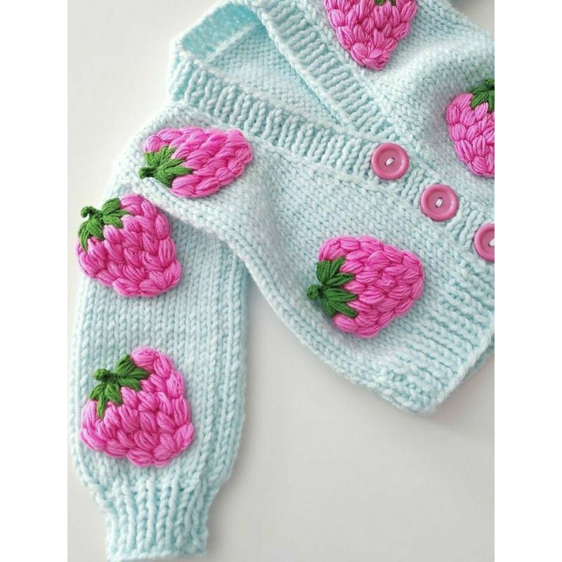 Aplikasi Rajut buah strawberry