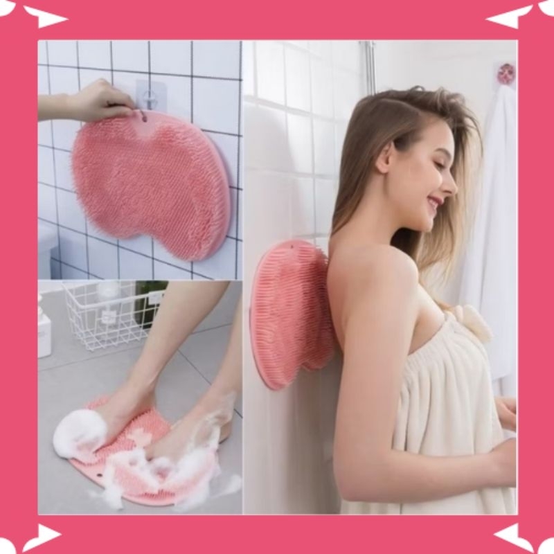 Sikat Pijat Kaki / Badan Bahan Silikon Anti slip Untuk Kamar Mandi
