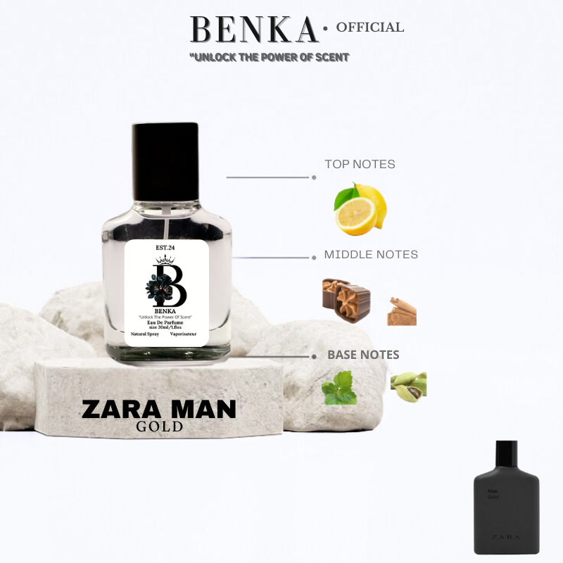 Parfume inspired by Zara Man Gold- 30ml-5ml EDP wangi tahan lama-Best seller pria for men