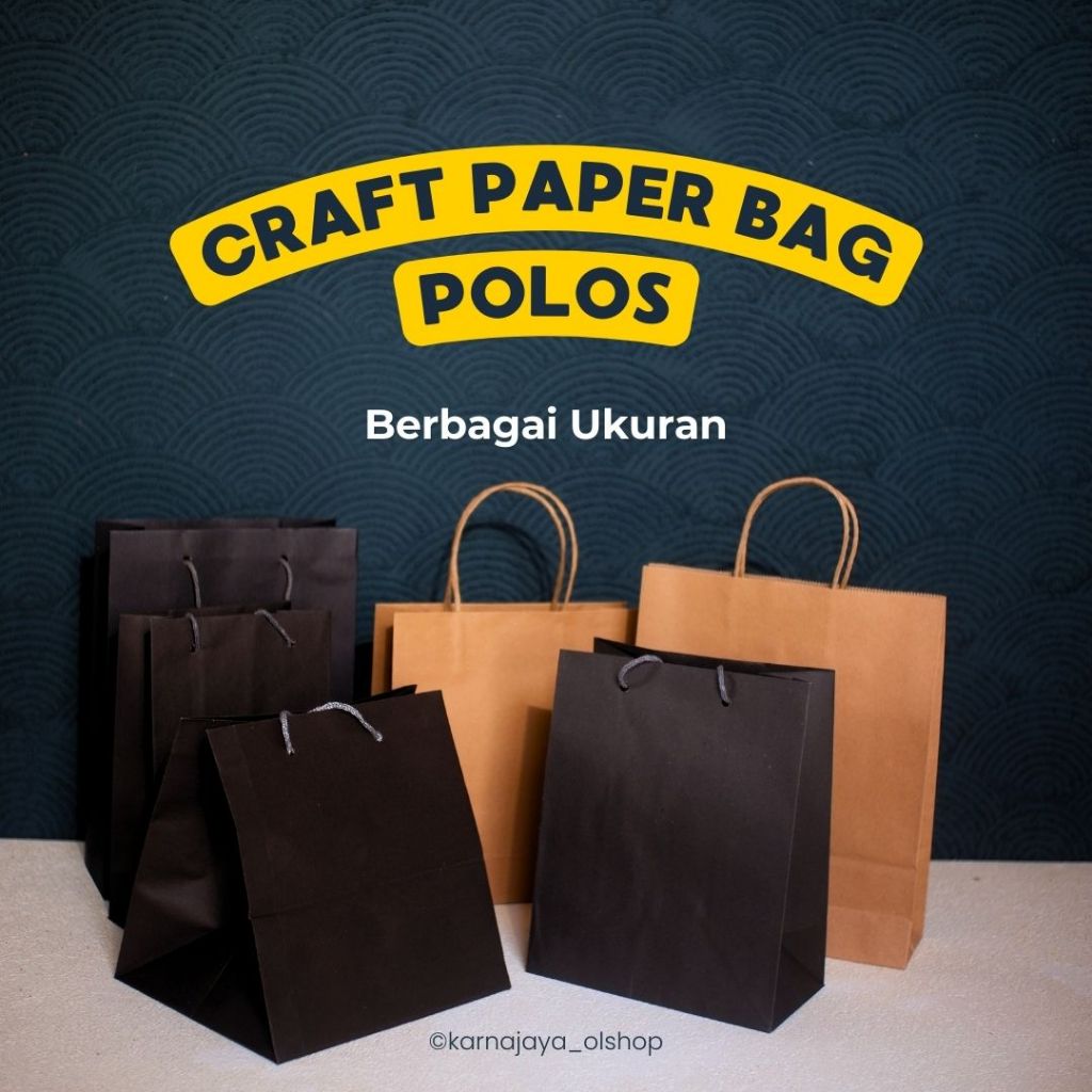 

Paper Bag / Tas Kertas Hitam dan Coklat Berbagai Ukuran