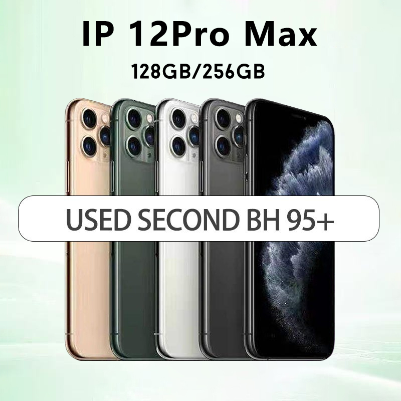 iphone 12Pro Max 128GB / 256GB - Second - Bodi 99% - Batere 98% - Fullset-Face ID OK-Murah