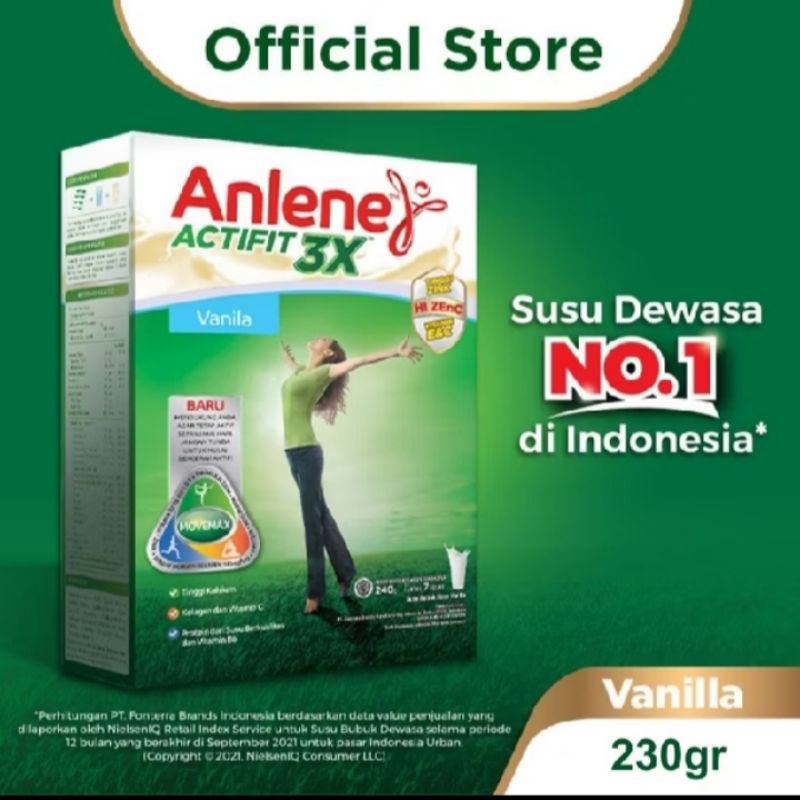 

[shaka toserba] (2pcs) Anlene actifit 230gr vanilla coklat