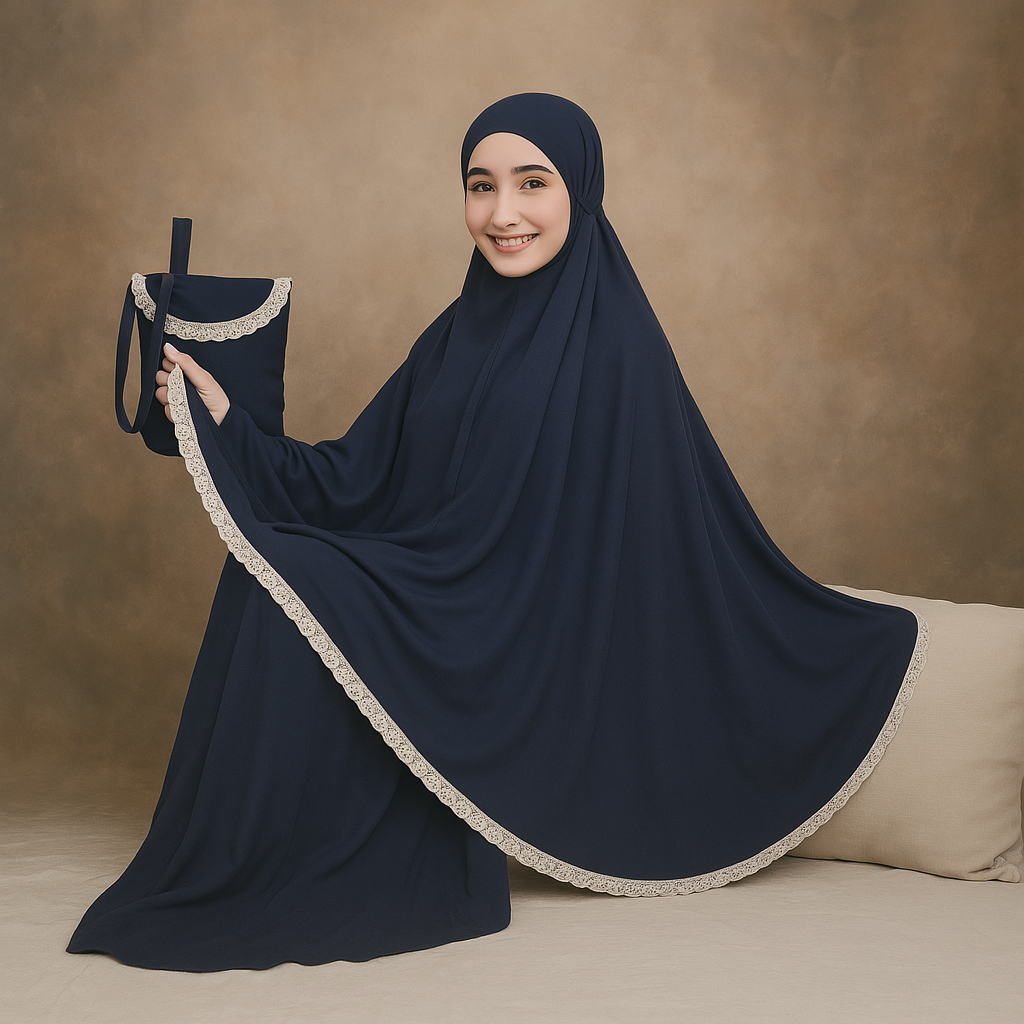 Mukena Polos Renda Mukena Katun Rayon Jumbo