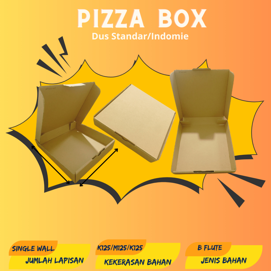 

Dus Pizza | Pizza Box Polos Ukuran 20x20x8 cm