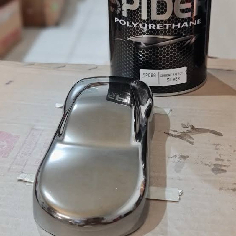 Cat Silver chrome 50ml eceran Spider (baca deskripsi sebelum membeli)