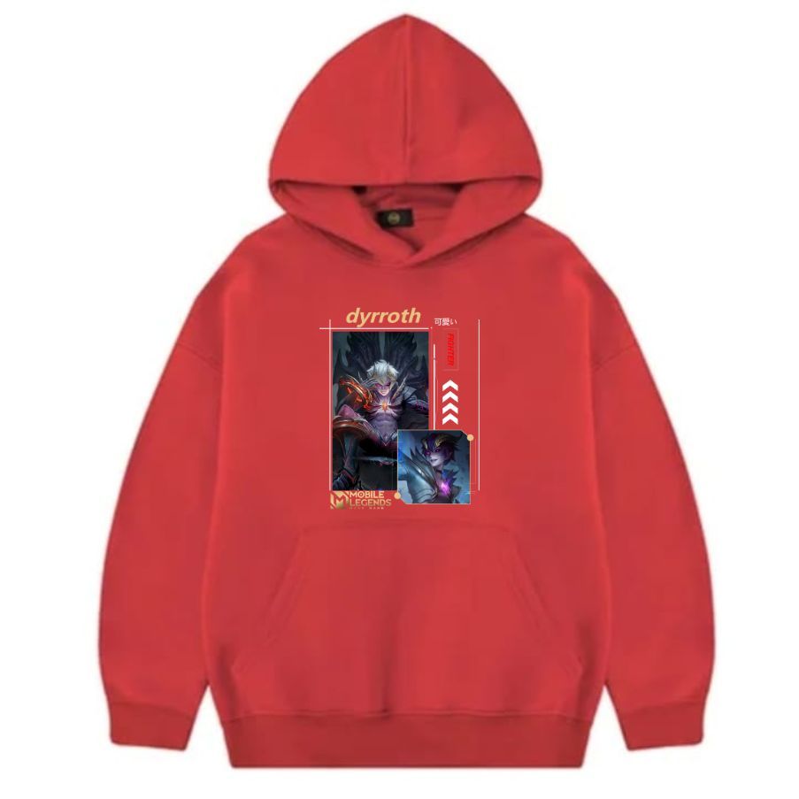 Jaket Hoodie Anak Hero Mobile Legends Sweater Hoodie Anak Mobile Legend Dyroth Unisex Keren Terbaru