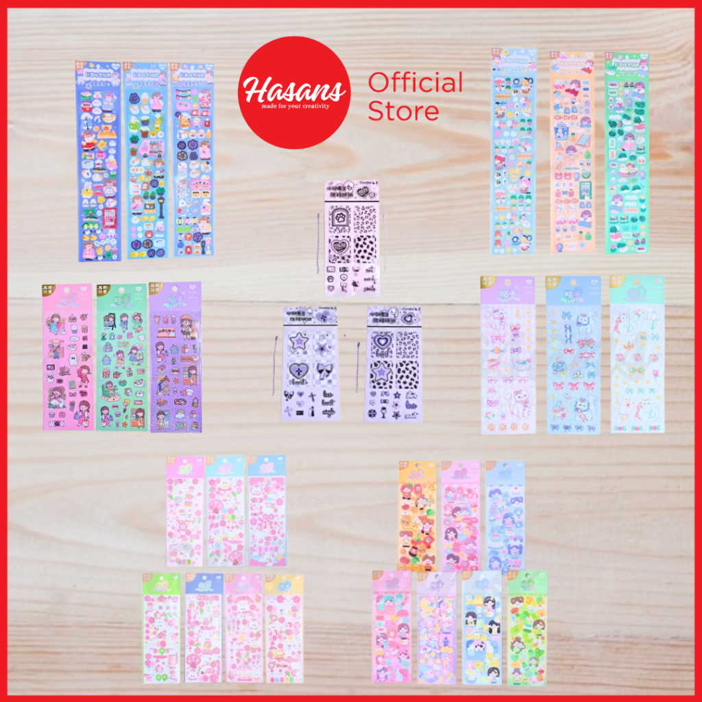 

[1 Set] Sticker Karakter Lucu / Sticker Mini / Sticker Boneka Lucu / Sticker Anime / Sticker Barbie / Sticker Colorful / Aneka Sticker / Mainan Sticker Anak-Anak / Joytop, Sticker