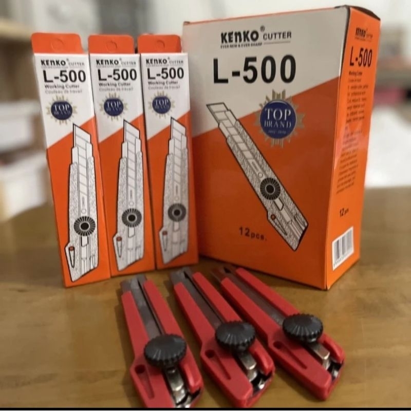 

Kenko Cutter Blade A-300AL / Cutter Blade L-500 Pisau pemotong kertas - Doz isi 12 pcs.