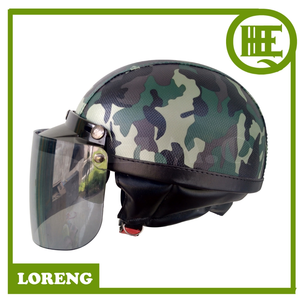 CH4 Helm Cowok cewek Dewasa Helm klasik vespa Helm motor gratis kaca datar