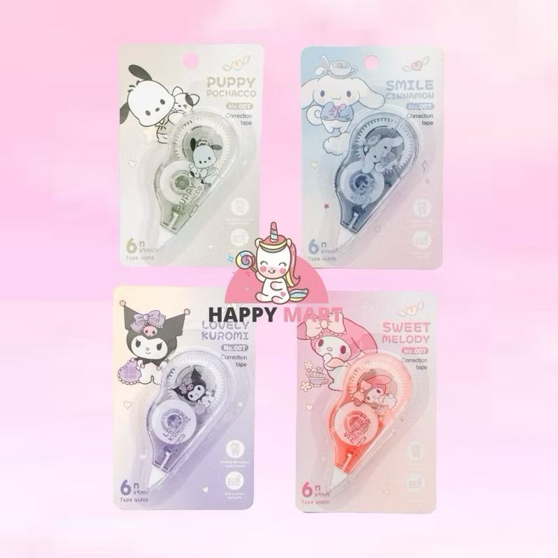 

Tip Ex Sweet Lovely Kuromi / Melody / Cinnamoroll / Pochacco