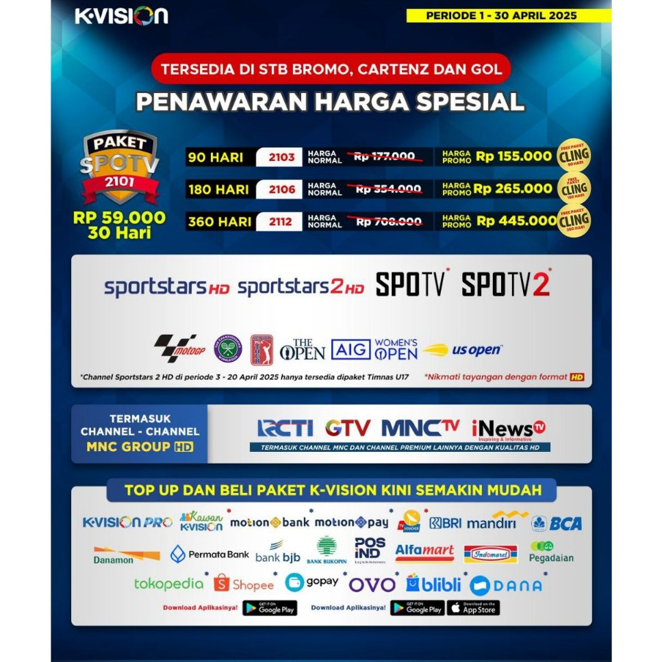 Paket Spotv K-Vision MotoGP Badminton [SPOTV1]