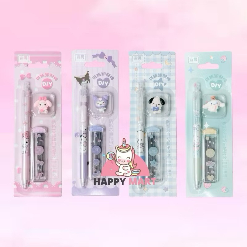

Pensil Mekanik Set Icon NEW KUROMI / Cinnamoroll