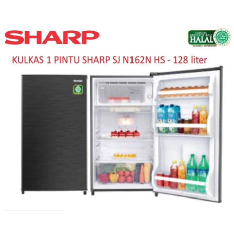 KULKAS SHARP SJ-N162NHS Kulkas 1 Pintu 133Liter