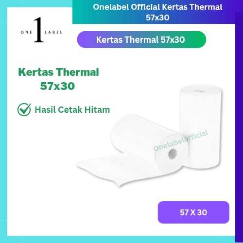 

ONELABEL Kertas Thermal Kasir Struk 57x30