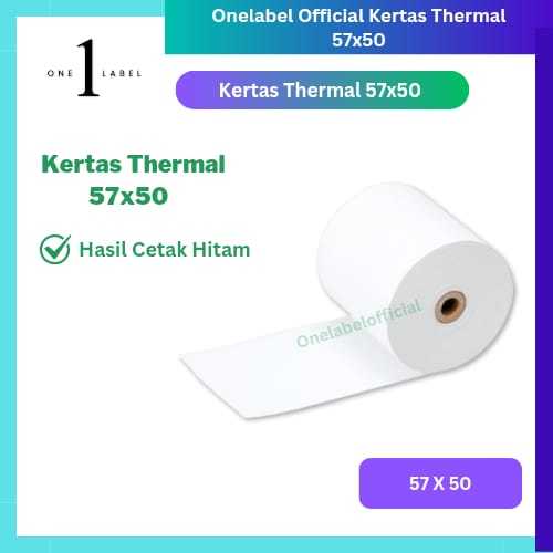 

ONELABEL Kertas Struk Thermal / Kertas Kasir 57x50