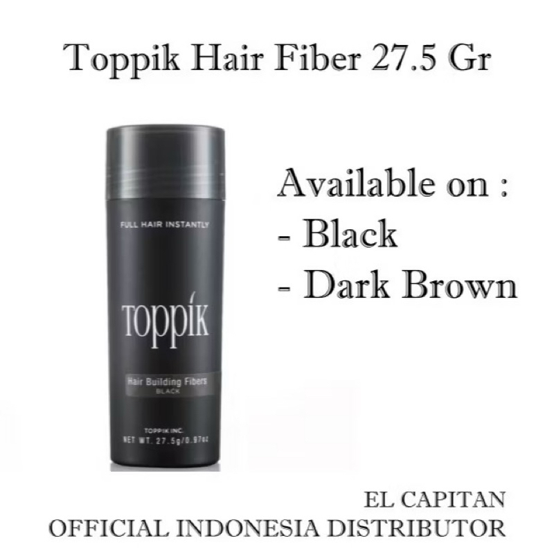 Toppik Hair Fiber 27.5 gr Penghitam Rambut Tipis Penambah Tebal Rambut Instan Hair Styling untuk Pen