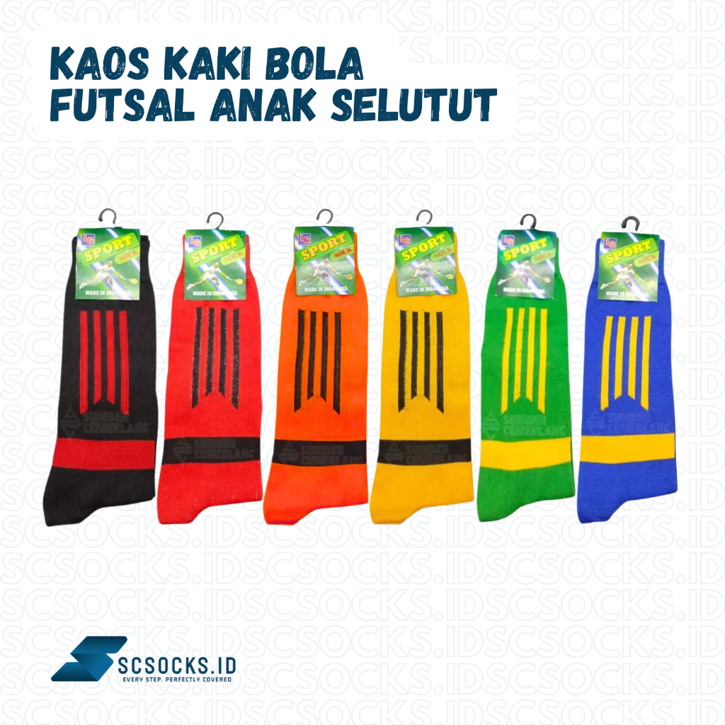 SCSocks.id - Kaos Kaki Bola Anak Futsal Panjang Selutut Tebal