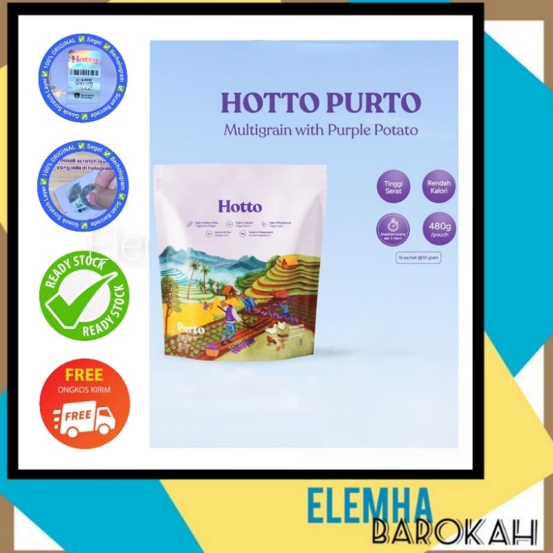 

Hotto Purto Multigrain Sereal Sarapan 1 Pouch Isi 16 Sachet (2 Pouch 32 Sachet) 100% Original Segel Berhologram