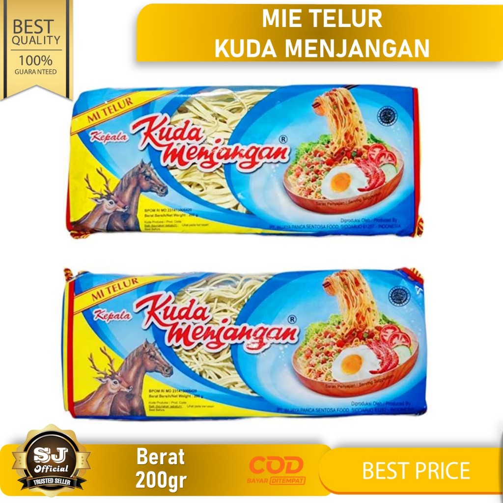 

MIE TELUR KUDA MENJANGAN 200gr (Lebar & Kecil)