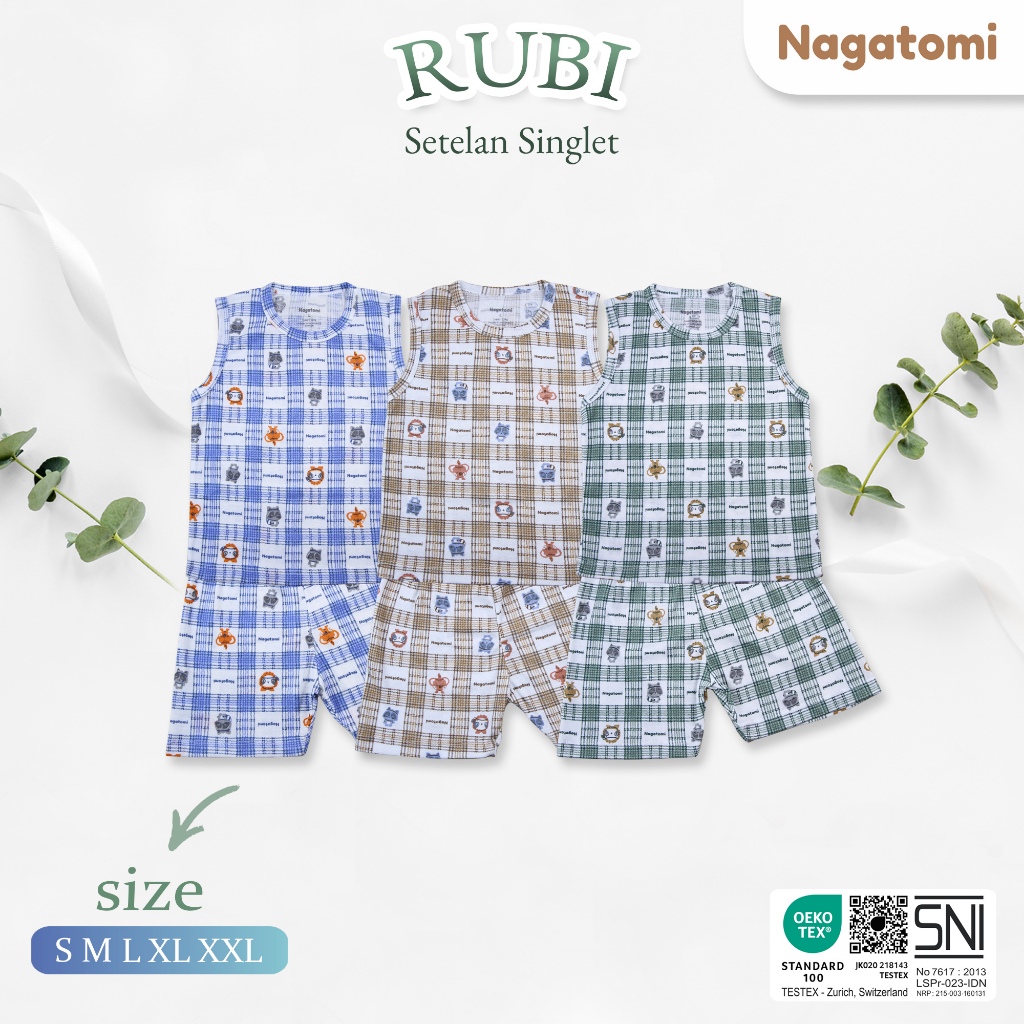 NAGATOMI - SETELAN BAJU ANAK KUTUNG RUBI