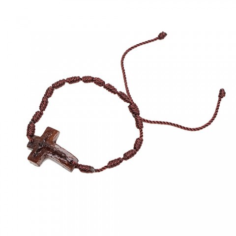 Yeraya Gelang Rosario Lilit Salib Lengkung Gelang Kayu Aksesoris Rohani Gelang Stylish Elegant Gelan