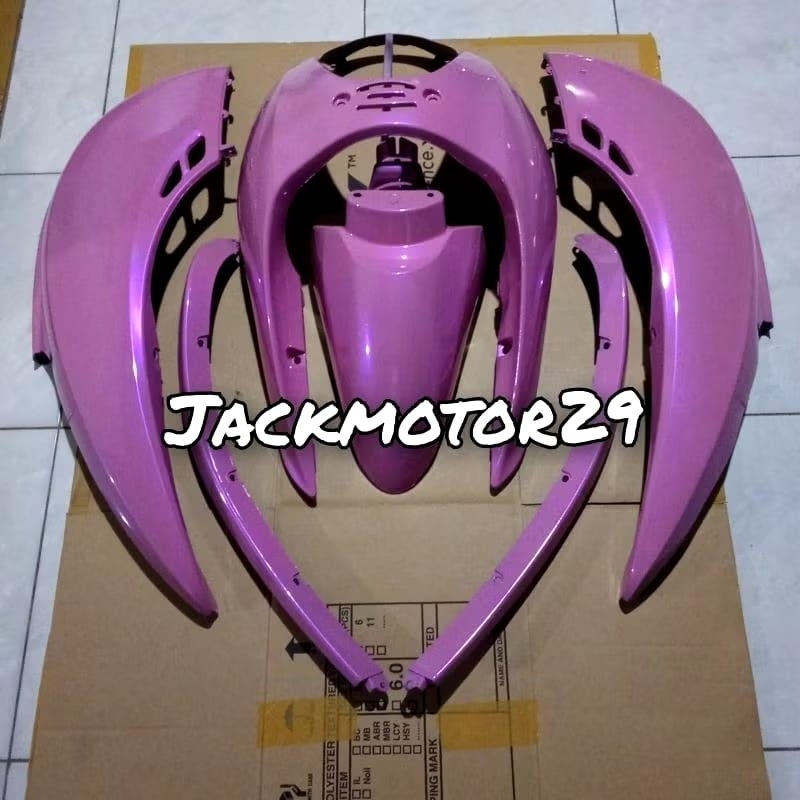 Cover Body Full Halus Motor Honda Scoopy Karbu Lama Warna Pink Lembayung Ungu