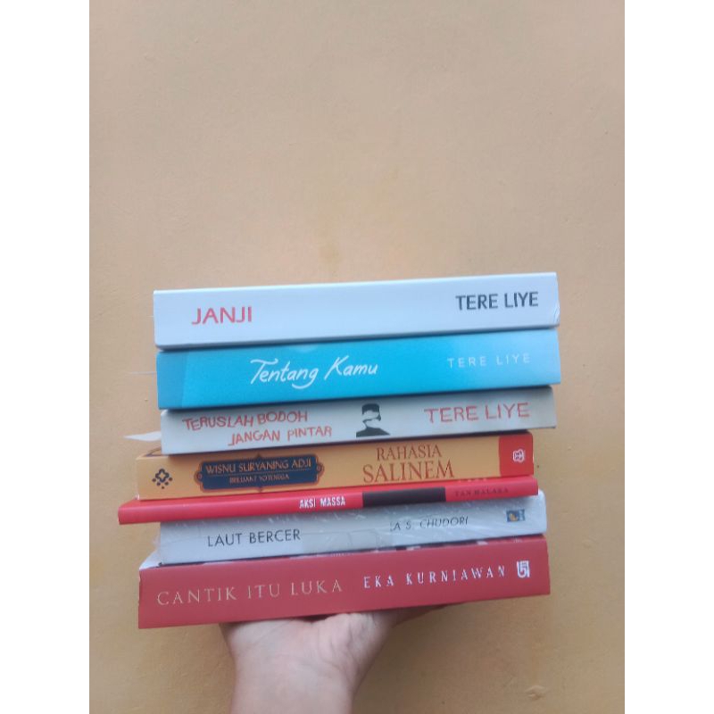 (BACA DESKRIPSI) PRELOVED / BUKU BEKAS ORI, LAUT BERCERITA, CANTIK ITU LUKA, TERELIYE TERUSLAH BODOH