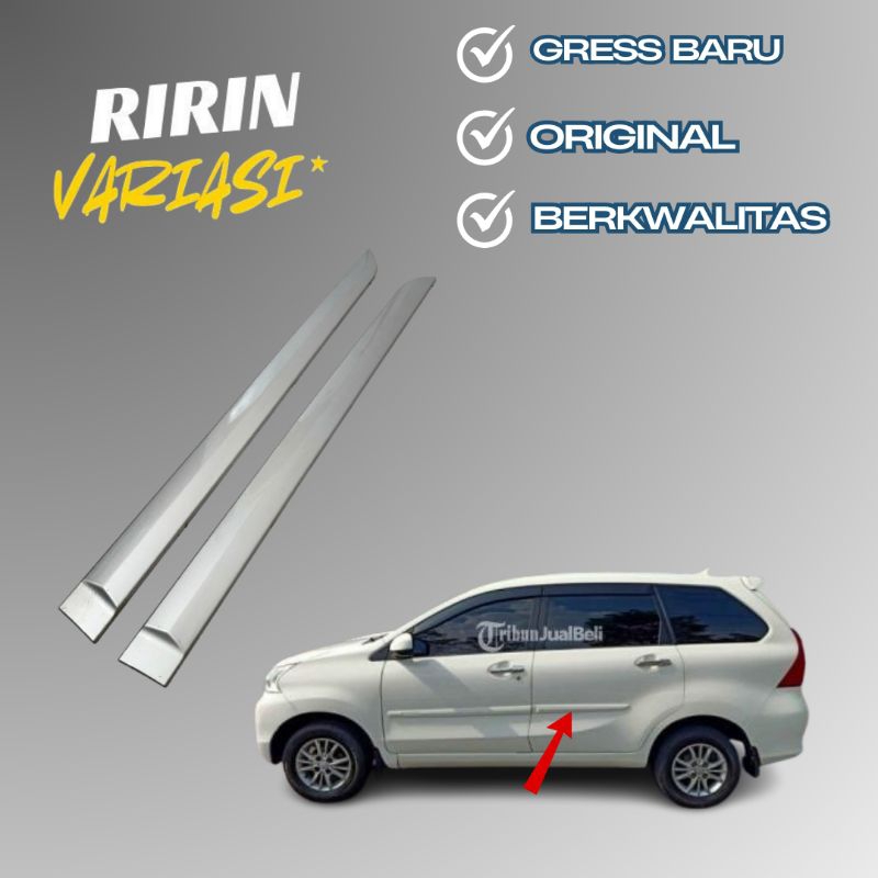 list lis body molding xenia avanza 2016 2021 original BAGIAN BELAKANG silver