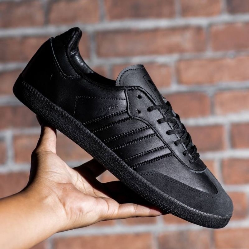 [COD] PROMO SEPATU PRIA WANITA ADIDAS01 SAMBA ORIGINAL BNIB TREND WARNA FULL BLACK SIZE 36-43