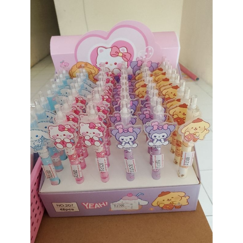 

ATK PULPEN CETEK KARAKTER LUCU 1 PCS PULPEN GEL MEKANIK