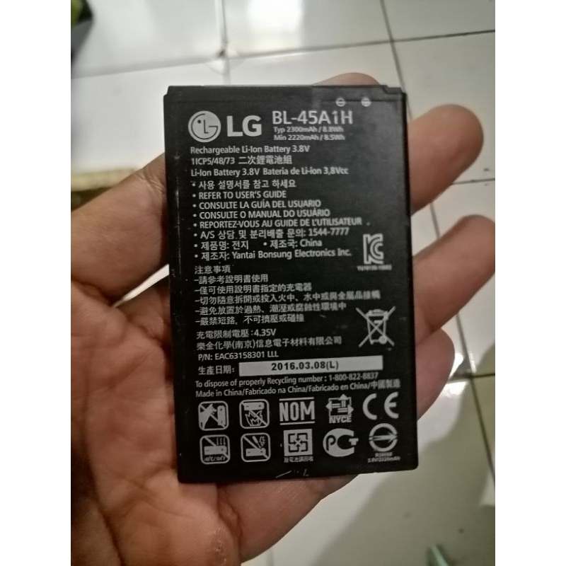 baterai lg k10 2016 original cabutan 100 %